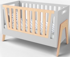 Кроватка-трансформер IndigoWood Shuttle gray / natural wood